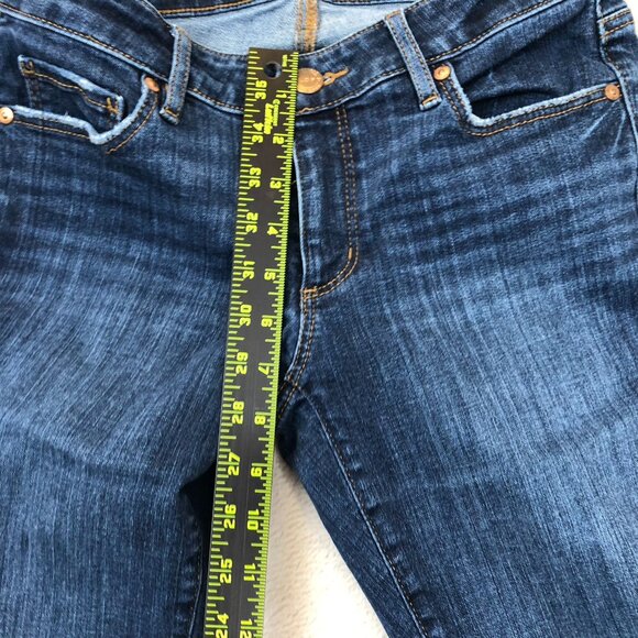 LOFT Womens Jeans Size 26/2 Skinny Ankle Low Rise Blue Denim Casual Y2K Pockets - Picture 9 of 13